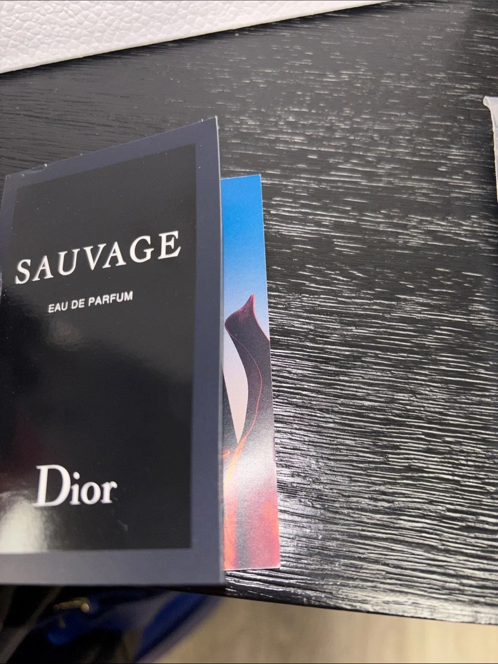 Dior GWP Navy Vegan Leather Passport Wallet NWT w/Sauvage sample
